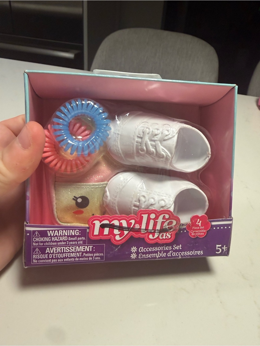 My Life As White Kids Shoe & Hair Tie Accessory Set